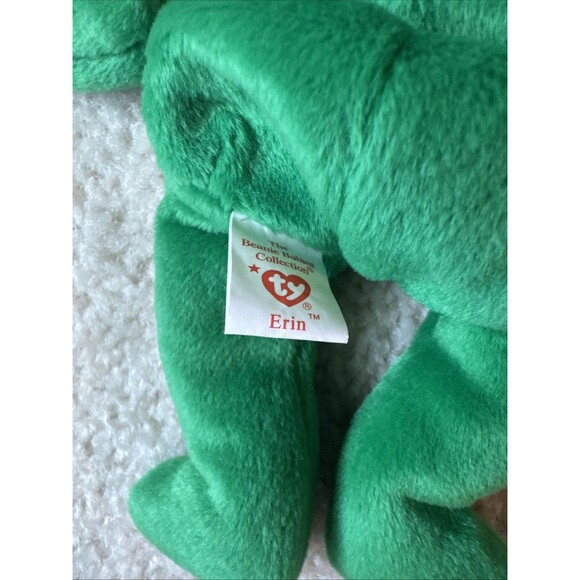 Ty Beanie Baby Erin The Bear 1997 Retired Plush Toy - Picture 7 of 7